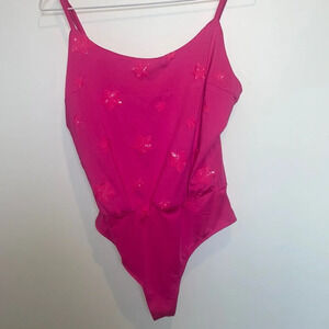 Hot Pink Sequin Star Bodysuit
